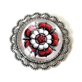 Tudor Rose Pin - Handmade Brooch