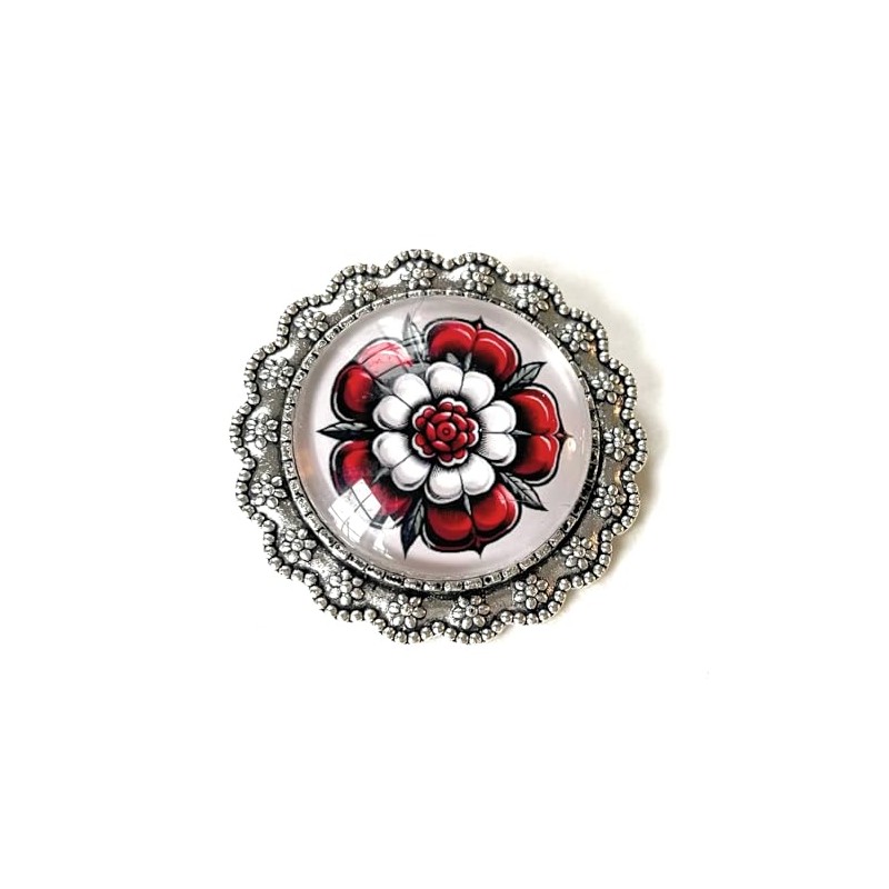 Tudor Rose Pin - Handmade Brooch