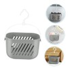 Mikinona 2pcs Hanging Storage Basket for Bathroom Kitchen Plastic Organizer