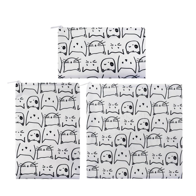 Zippered Food Organizer Bag, 3X Thermal Insulation Lunch Organizer Pouch,