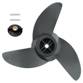 MGA089B Three-Blade Trolling Motor Propeller Replacement for Motorguide Machete III Black 3-Blade Prop, 3.5-Inch Hub Small Boat Motor for MotorGuide R3 55lb,W55,Xi5 36v,75 Wireless Trolling Motor