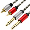 Ubrand 2 x 6.35 mm to 2RCA Cable,Dual 1/4 inch