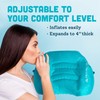 Pitch and Trek Ultralight Inflatable Travel Camping Pillow Blue