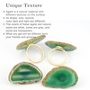 CozyTower Agate Napkin Rings Set of 4, Gold Napkin Holders
