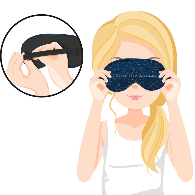 Legami - Sleep Mask with Adjustable Elastic Band, Practical and