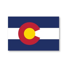 State of Colorado Flag Vinyl Decal Bumper Sticker for Cups, Tumblers, Cars, Vehicles, Laptop, Windows, Trucks, and Coolers 5" x 3.3" (1)