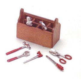 Dollhouse Miniature 1:12 Scale Tool BOX with Tools #Z1323