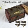 Antique Vintage Quick Release Locking Hooks, Pack of 2 Small