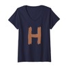 Womens Creative Bold Leather Letter H - Design - Alphabet