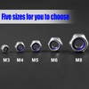 SPEEDWOX 100 PCS M5 x 0.8mm Nylon Insert Nuts Locknuts,