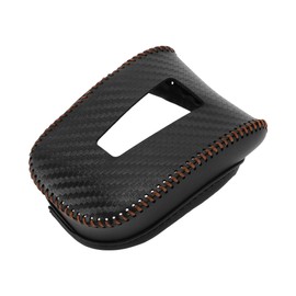 VekAuto 1 Pc Gear Shift Knob Cover for Mitsubishi Outlander 2022-2023 Anti-Slip Faux Leather Black Carbon Fiber Brown Stick Shifting Handle Protector