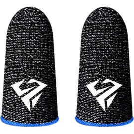 1 Pair Black for Pubg Mobile Games Gaming Finger Sleeve Breathable Fingertips Sweatproof Fingertip for Mobile Cove Slip，Gaming Accessories，Cell Phone Gaming Finger Sleeves