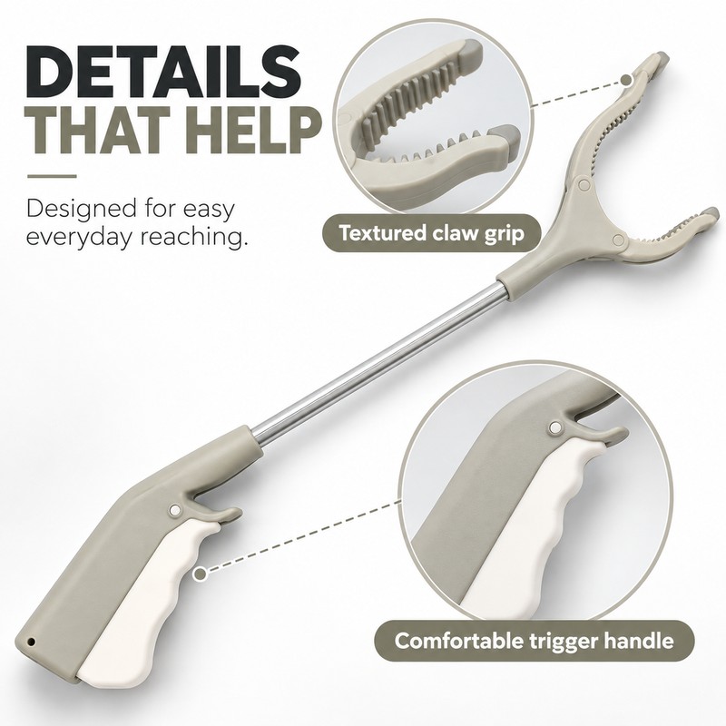 15.8-Inch Reacher Grabber for Home & Outdoor Use – Rotating