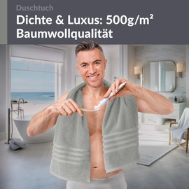 Lashuma Bath Towel 70 x 140 cm Grey Stone London Men's Bath Towel 100% Cotton