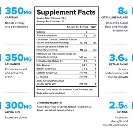 LEGION LEGION Pulse Pre Workout - All Natural Nitric Oxide Preworkout Drink to Boost Energy, Creatine Free, Naturally Sweetened, Beta Alanine, Citrulline, Alpha GPC (Blue Raspberry)