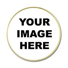 Custom 1" Round Photo Button Lapel Pins – Design Your Own with Logo or Photo – Set of 10 Metal Pins by StockPins – Made in USA