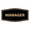 Signs ByLITA Fancy Manager Sign (Black/Gold) - Small
