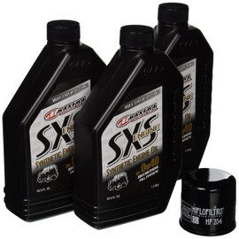 MaximaHiflofiltro SXSSEOCK005 SXS Full Synthetic Side x Side Engine Oil Change Kit for Yamaha Rhino 700, 3 L