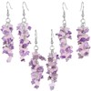 KYEYGWO Amethyst & Rose Quartz Healing Crystal Earrings for Women,