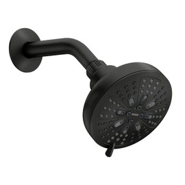 Moen 200W0BL Hydro Energetix Eight-Function 5" Diameter Spray Head Standard, Matte Black