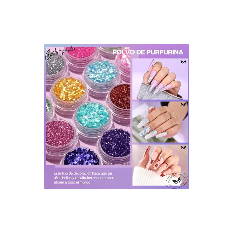 Kit profesional Morovan de uñas acrílicas con luz U V