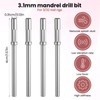 4 PCS Small Sanding Bands Nail Drill Bit, Mandrel Bits