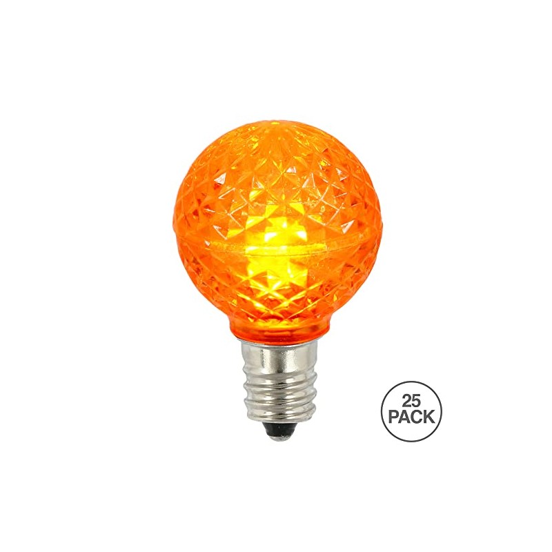 Vickerman G30 LED Orange Replacement Bulb, Package of 25