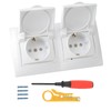 BouGPeng Flush-Mounted Socket with Hinged Lid Including Frame 16 A