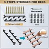 2 Pack Steel Stair Stringer, 5 Steps Stair Riser, Outdoor
