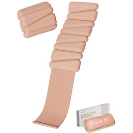 kure.fit Wrist Weights | Ankle Weights for Women – 1LB Each | Weighted Bracelet for Yoga, Walking, Running, Pilates, Aerobics, Strength Training | Arm & Leg Bangles Weights | Home Gym Workouts | Golden Sand