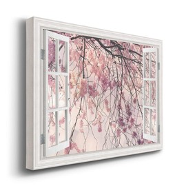 Renditions Gallery Spring Blossoms Open Window Wall Art, Soft Pink, Beautiful Nature, Bright Colors, 18 in Hx27 in W, Made in America Print (AZS-WC11-15851W-R-MK)