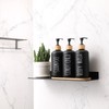 MOMEEMO Black Shower Soap Dispenser Set, Contains 3 Extra-Thick PET