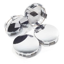 GTOWNWORKS 2.52Inch 63.9MM Wheel Center Cap for 2015-2024 Dodge Challenger Charger Durango Jeep Grand Cherokee Rim Hubcap Replacement Covers 5QW99DD5AA 5QW99SZ0AA 5QW99TRMAA, 4 PCS, Chrome Silver