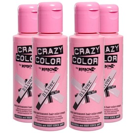 X4 Renbow Crazy Color Conditioning Hair Colour Cream 100ml - Silver