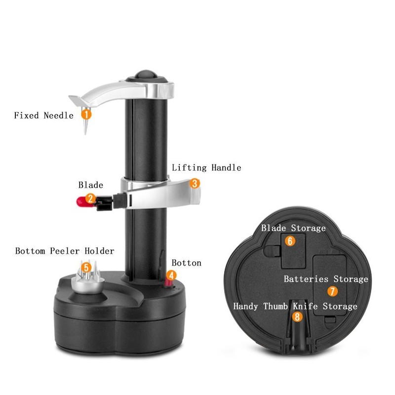Paramount City Electric Potato Peeler, Automatic Rotating Apple Peelers Potato