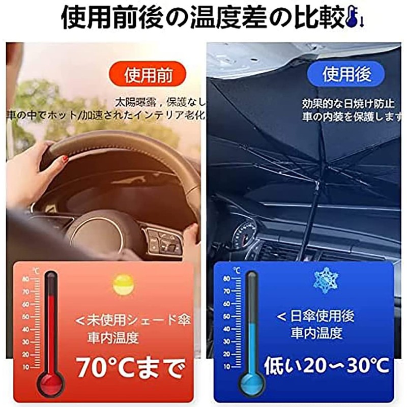 Car Sunshade, Front (Folding Umbrella Specifications, Titanium Insulation Material), Sunshade,