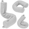 Dot&Dot Twist Memory Foam Travel Pillow for Neck, Chin, Lumbar