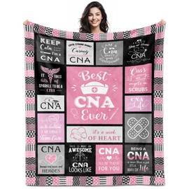 YSBLGWE CNA Gifts for CNA Week, CNA Gifts, CNA Gifts for Women Blanket 60" x 50", CNA Week Gifts, CNA Appreciation Gifts, Gifts for CNA Week, CNA Gifts Ideas, Certified Nursing Assistant Gifts