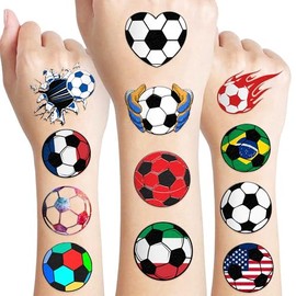 MeoIsDaBest 60 Tatuajes Temporales Precortados Con Forma De Balón De Fútbol. Ideales Para Fiestas De Cumpleaños Temáticas Deportivas. Perfectos Para Niños Y Niñas. También Son Un Regalo Perfecto Para