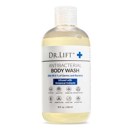 DR. LIFT Antibacterial Body Wash | Kills 99.9% of Germs | Made in America | Antibacterial Soap - Infused with Botanical Extracts | Shower Gel Body Wash for Women & Men | Liquid Bath Soap - 8 Oz