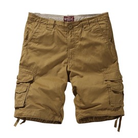 Match Men's Twill Comfort Cargo Short Without Belt #S3612 (Label Size L/32 (US 30), Khaki)