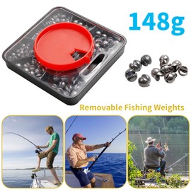179PCS Split Shot Fishing Weights Set, 7-Compartment Sinkers Assortment Box, Mixed Sizes 0.2g–1.5g, Sea Fishing Weights for Rig Tackle and Precision Casting