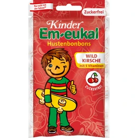 Kinder Em-eukal Hustenbonbons Wildkirsche ohne Zucker, 75 g