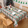 Hapterouse Christmas Tablecloth Wipeable Table Cloth for Kitchen Decoration Tablecover