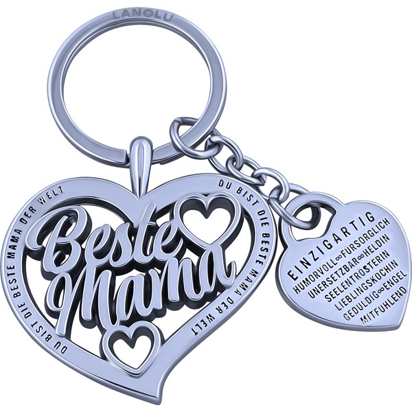 LANOLU Keyring Mum, Pendant Best Mum Key Ring, Gift for