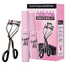 에뛰드 컬 픽스 마스카라 01호 + 뷰러 세트 Etude Curl Fix Mascara No. 01 + Eyelash Curler Set, 1세트