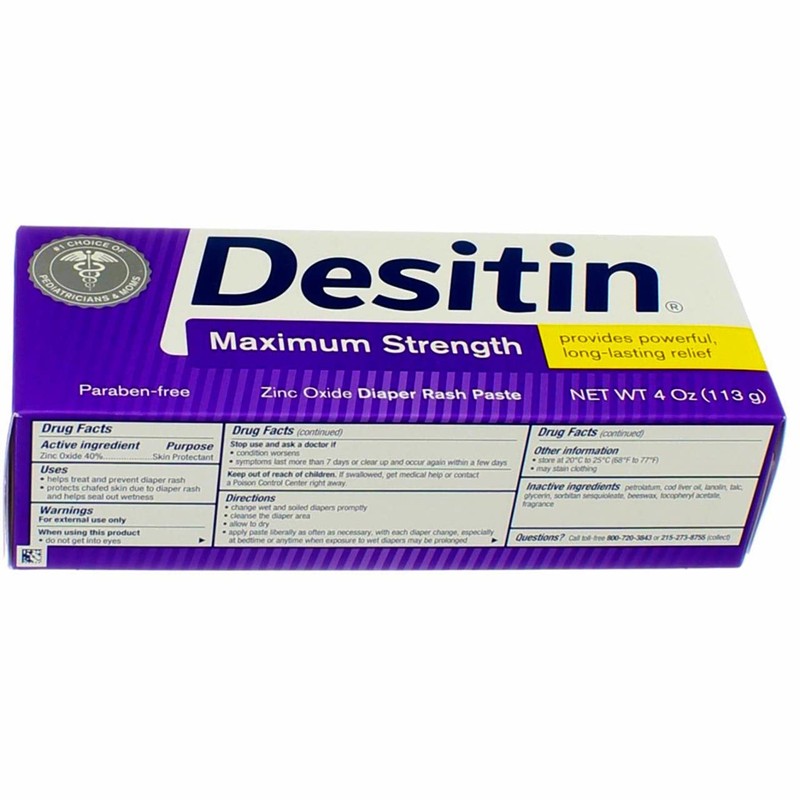 Desitin Diaper Rash Paste, 4 oz (5 Pack)