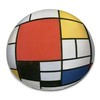 Mondrian - Composition with Large Red Plane - Domed Glass