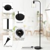 Industrial Black Floor Lamp with Glass ShadeColor: as show Color