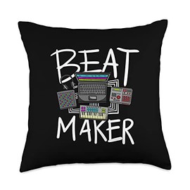 Beat Maker Music Producer Apparel Beat Maker Music Producer Throw Pillow, 18x18, Multicolor